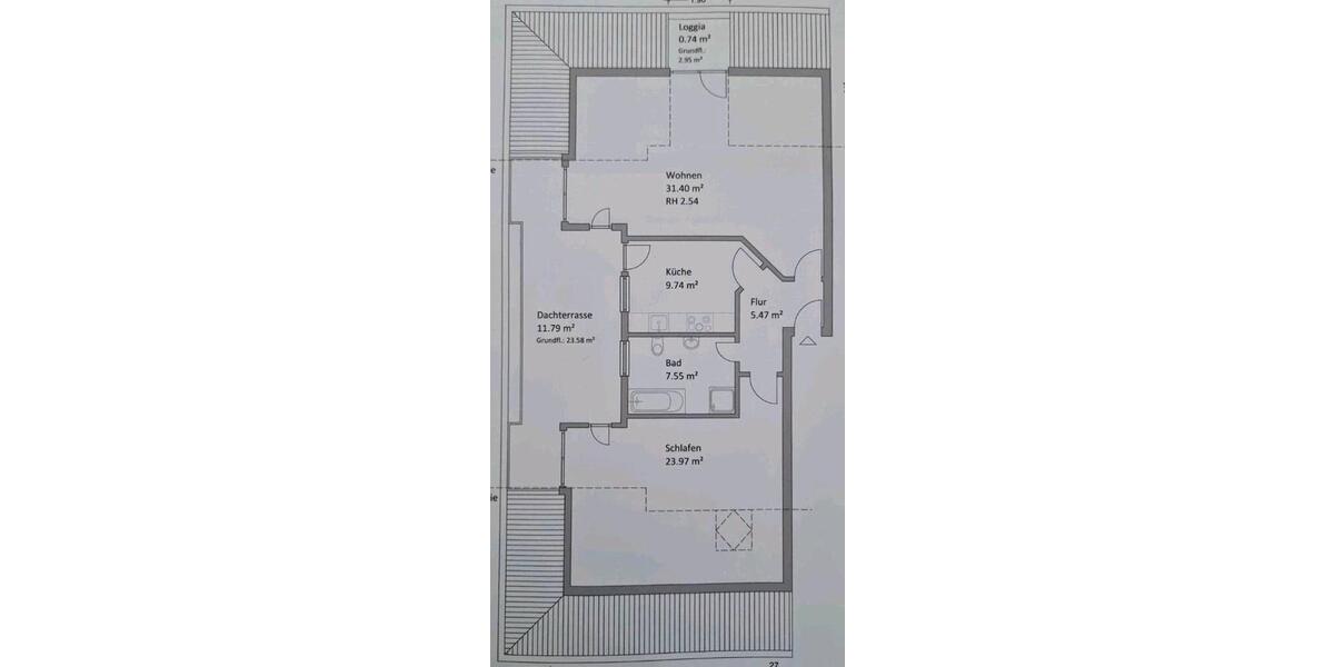 Dachgeschoßwohnung Glienicke/Nordbahn Nordbahn - 2 Zimmer, 90 m&sup2;, 1.300&euro; | Angebot:26073741