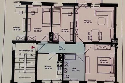 4 Raum-Mietwohnung 4 zimmer