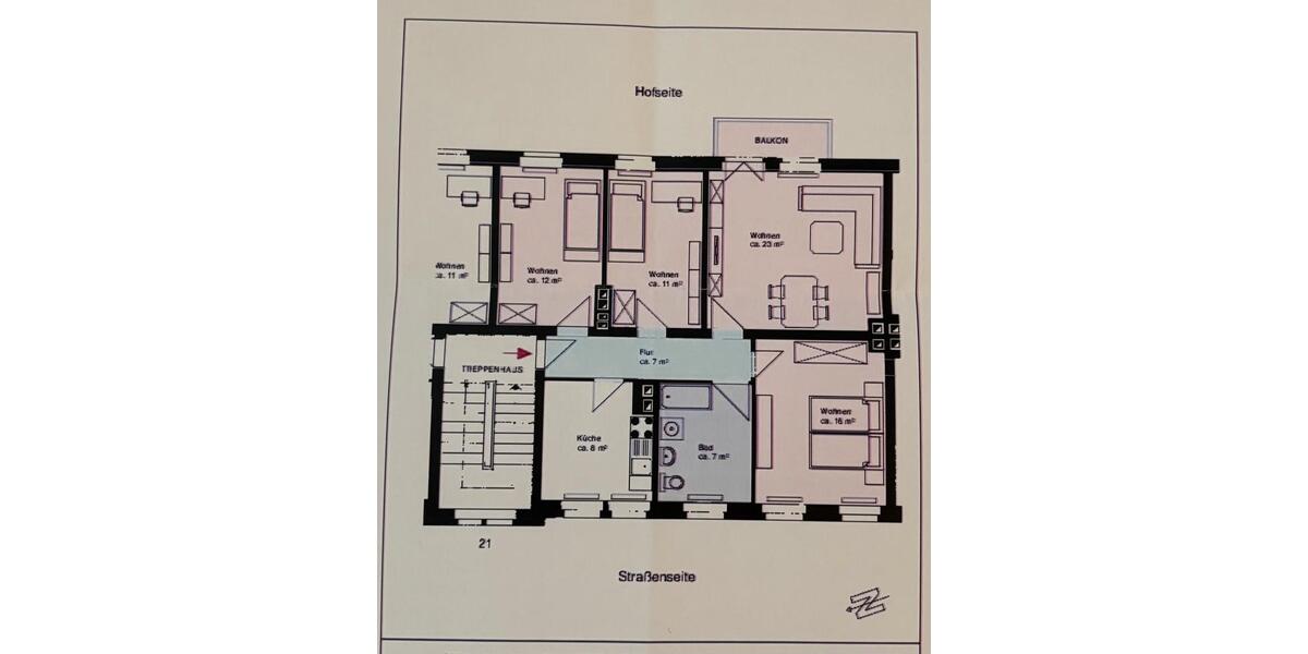 4 Raum-Mietwohnung 4 zimmer