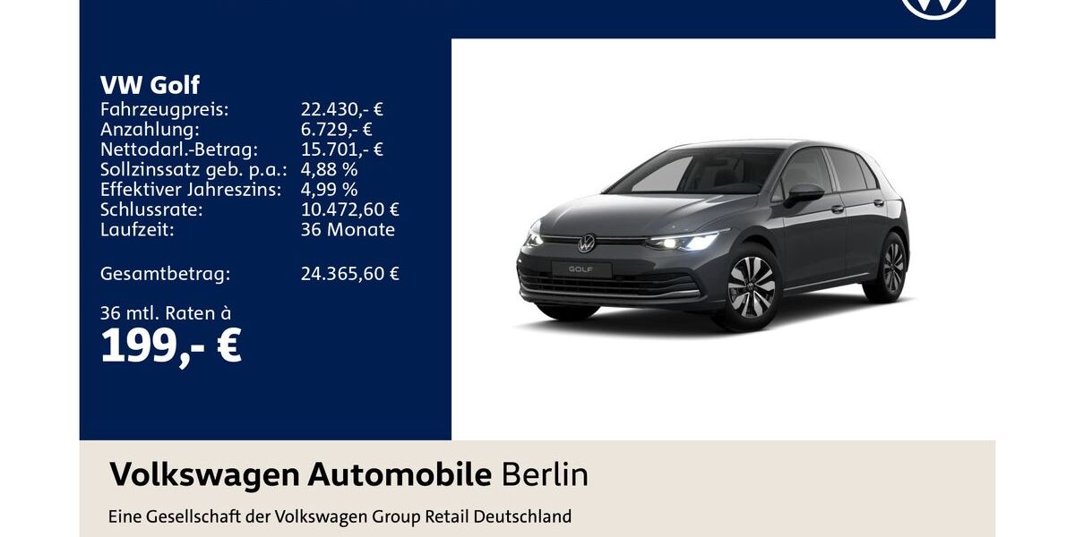 VW Golf 19.575 km 22.430 &euro; Berlin 10587