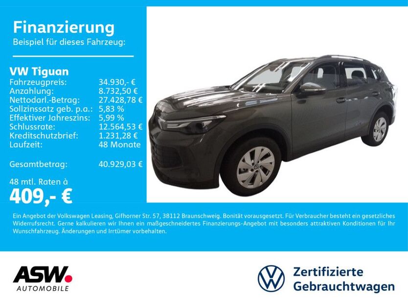 VW Tiguan 9.300 km 34.930 € Neckarsulm 74172