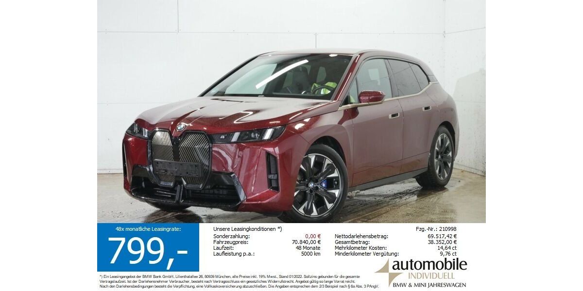 BMW iX 19.600 km 69.740 &euro; Paderborn 33100