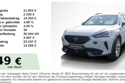 Cupra Formentor 39.650 km 21.850 &euro; Lauf an der Pegnitz 91207