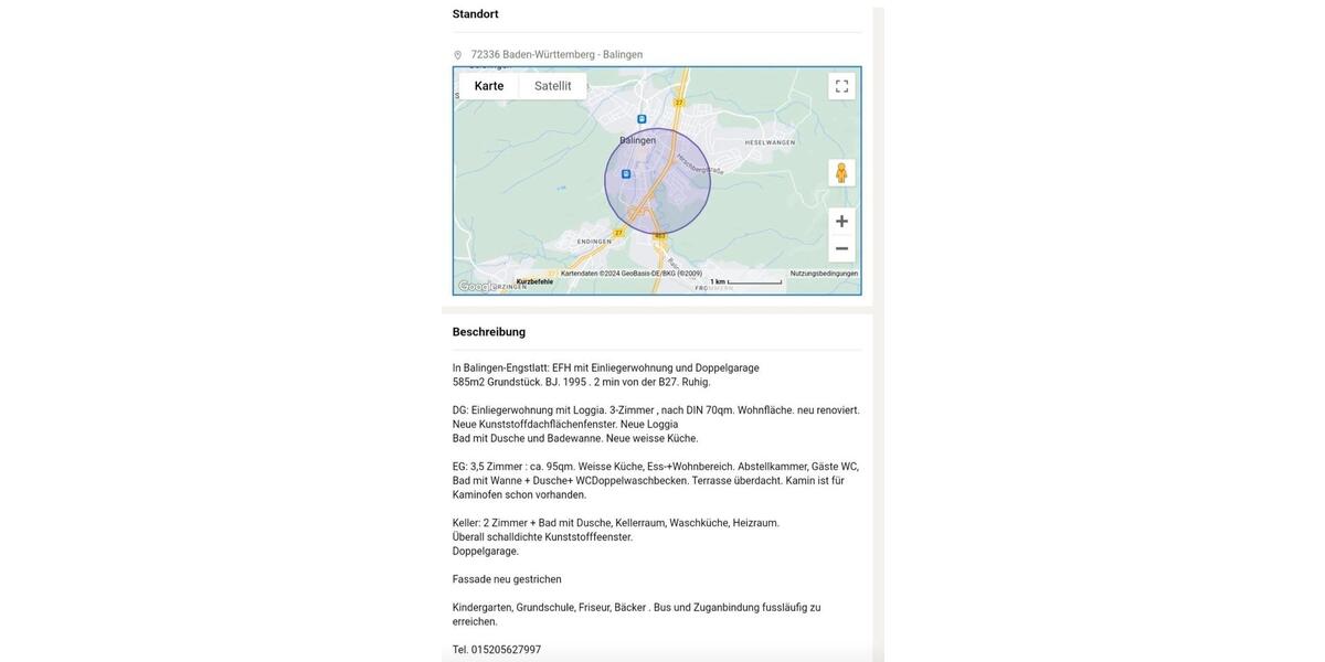 Einfamilienhaus Balingen - 8 Zimmer, 165 m&sup2;, 649.900&euro; | Angebot:26266641