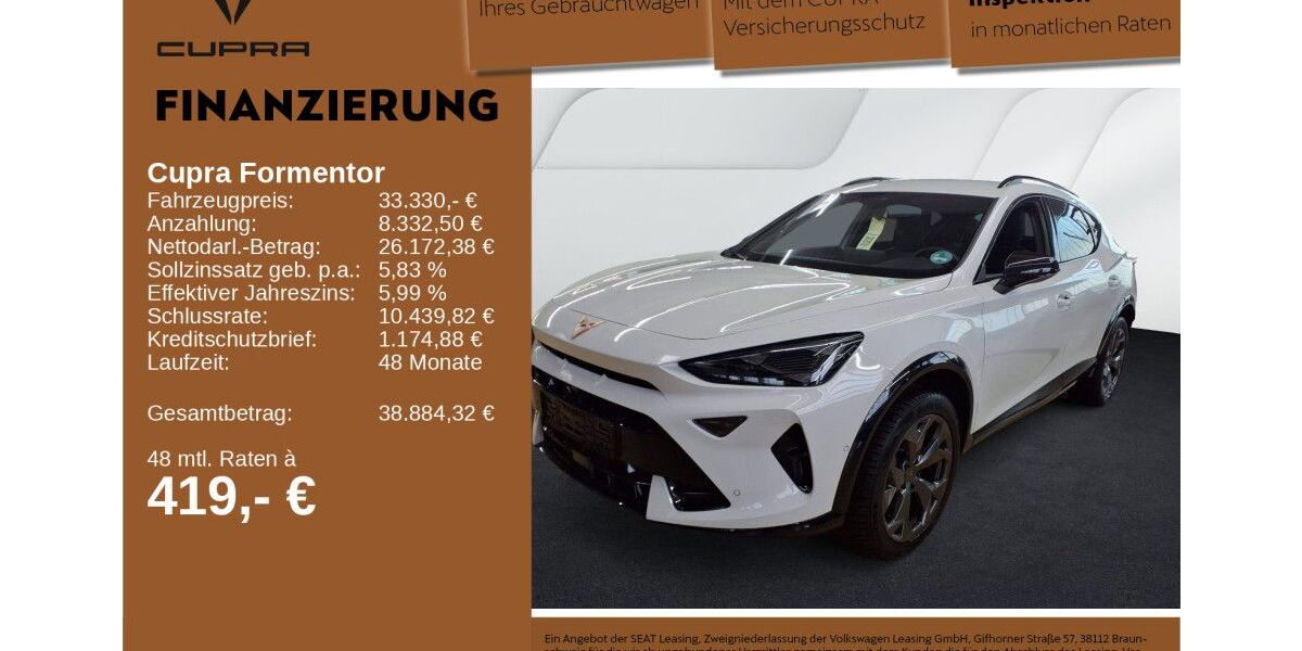 Cupra Formentor 7.673 km 33.330 &euro; Neu-Ulm 89231
