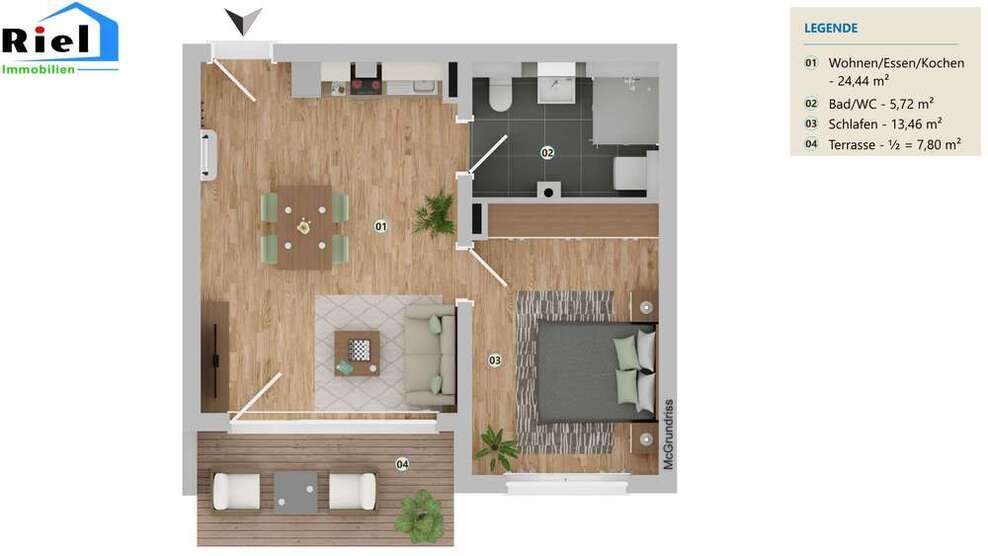 Wohnung zum Mieten in Neumühl 710 € 47 m²