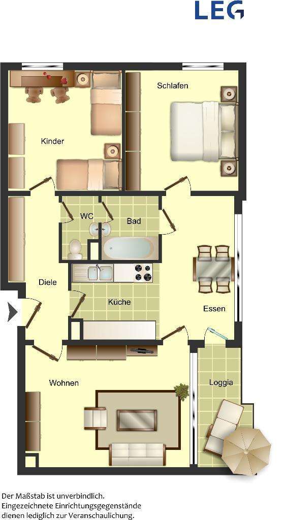 Wohnung zum Mieten in Remscheid 419 € 73.46 m² 3.5 zimmer