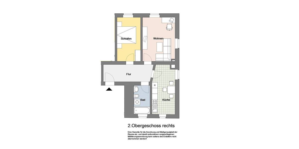 Etagenwohnung Leipzig Großzschocher - 2 Zimmer, 54 m&sup2;, 99.000&euro; | Angebot:26092611