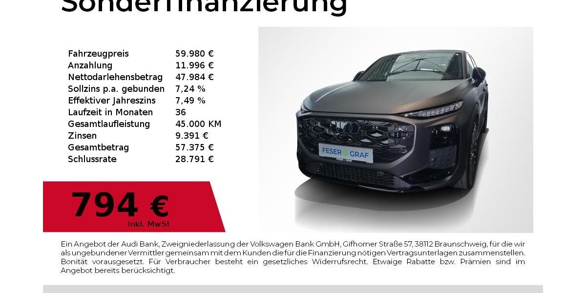 Audi Q3 4.900 km 58.480 &euro; Fürth 90763