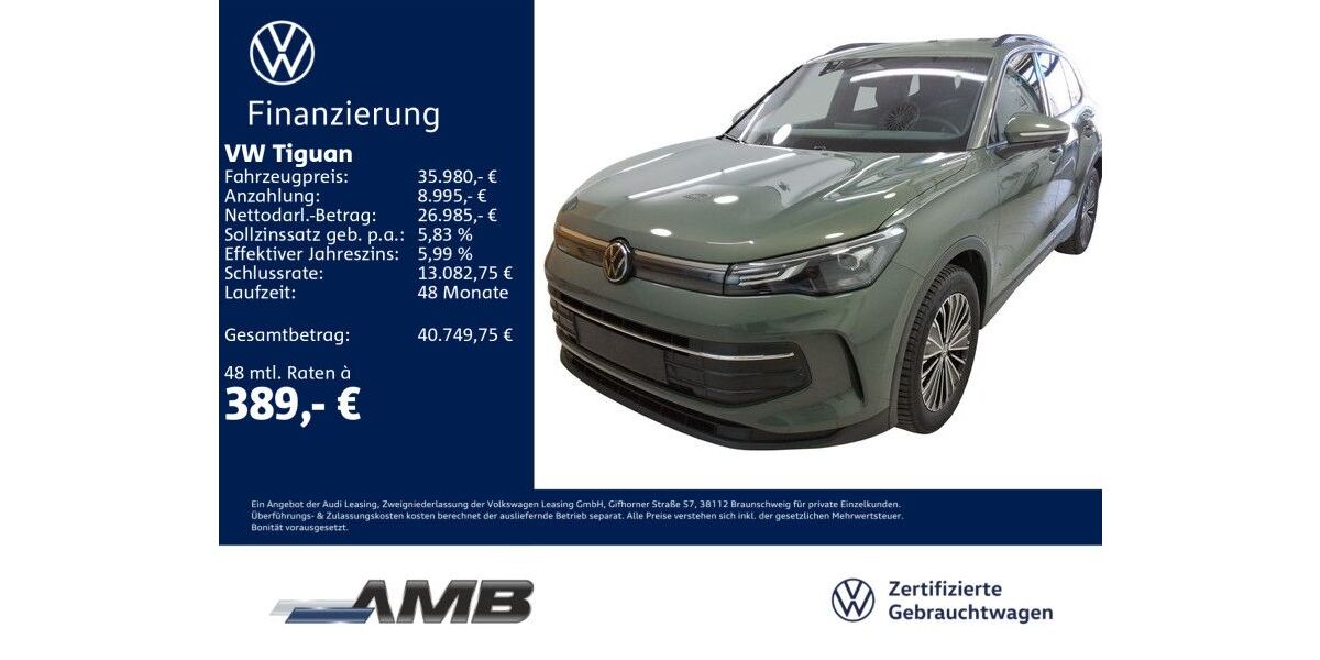 VW Tiguan 13.390 km 35.980 &euro; Borna 04552