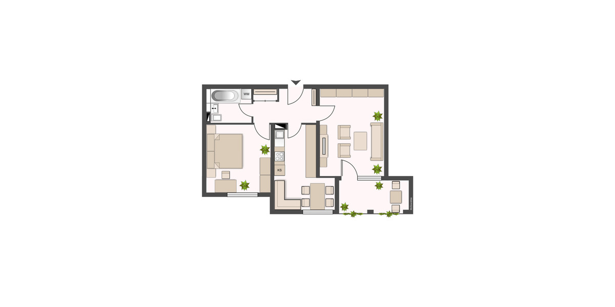 Etagenwohnung Baunatal Altenbauna - 2 Zimmer, 64 m&sup2;, 160.000&euro; | Angebot:25877221