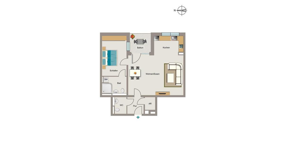 Etagenwohnung Rheinbach - 2 Zimmer, 77 m&sup2;, 1.026&euro; | Angebot:26539894
