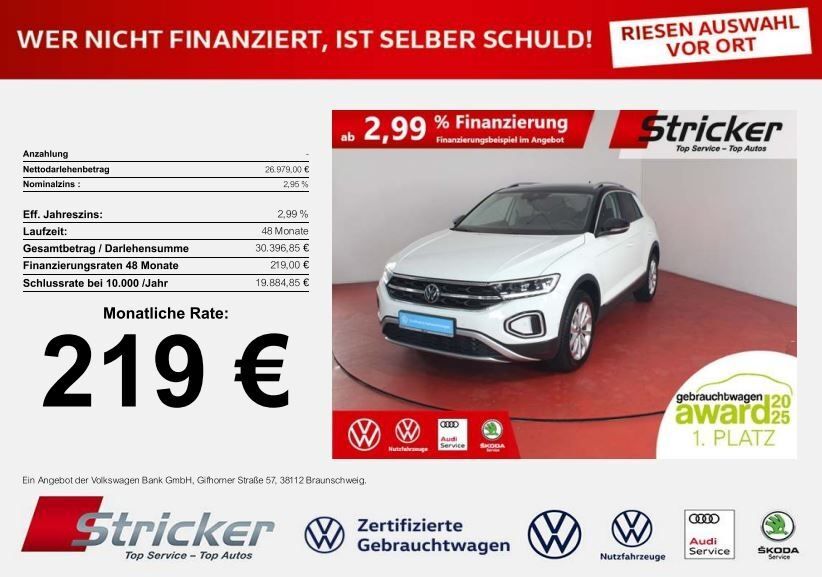 VW T-Roc 19.168 km 26.979 € Horn-Bad Meinberg 32805