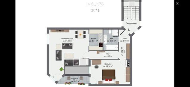 Dachgeschoßwohnung Holzwickede - 2.5 Zimmer, 75 m&sup2;, 850&euro; | Angebot:26669656