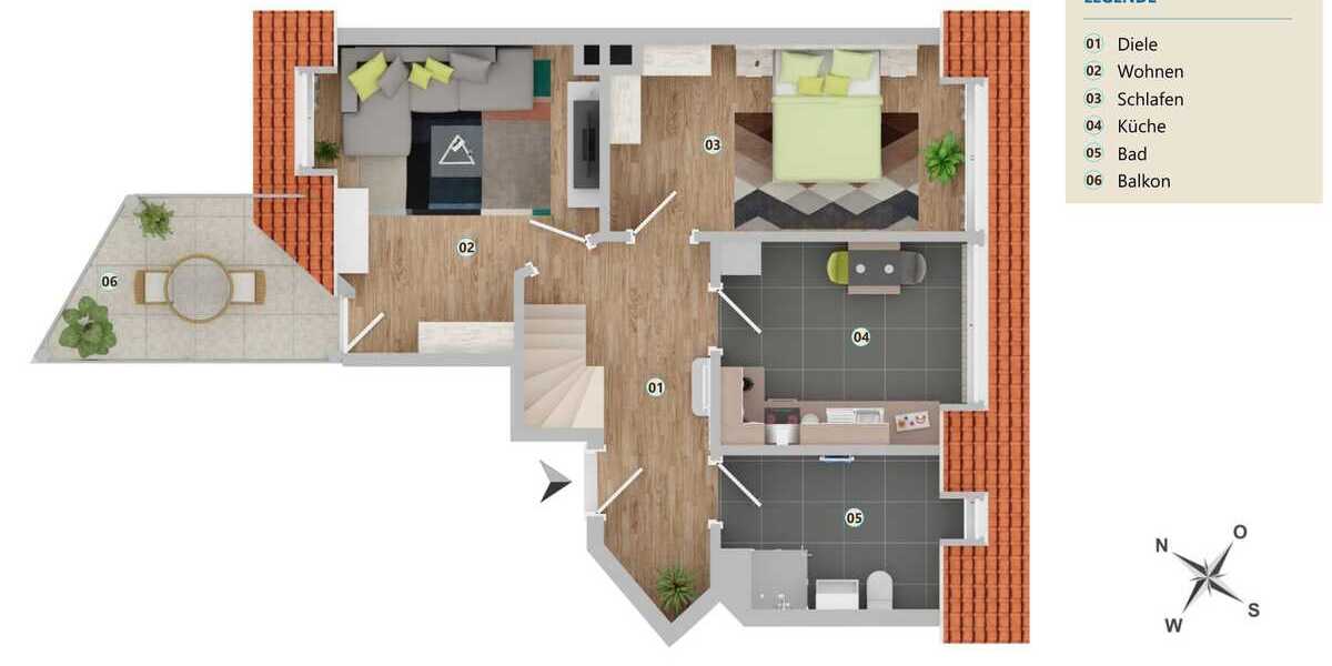 Investieren statt Sparen -Kapitalanlage- - Dachgeschoßwohnung Hildesheim Mitte | Angebot:27299041