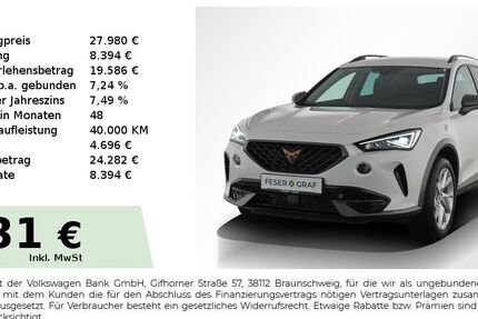 Cupra Formentor 38.650 km 27.980 &euro; Nürnberg 90441
