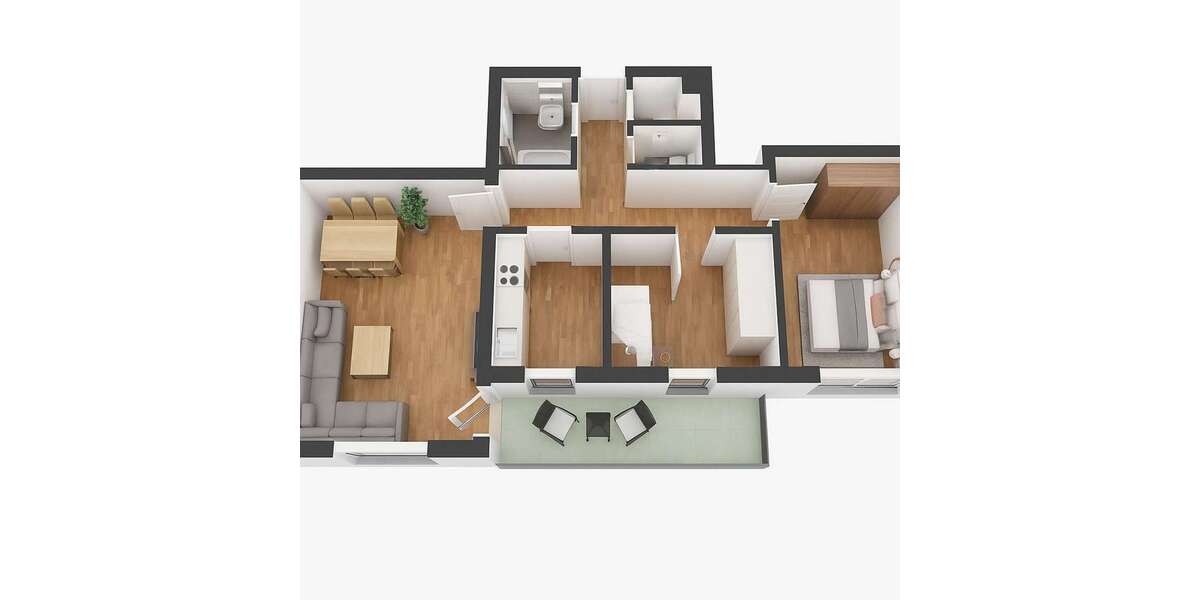 Etagenwohnung Simmern - 3 Zimmer, 76 m&sup2;, 195.000&euro; | Angebot:26583950