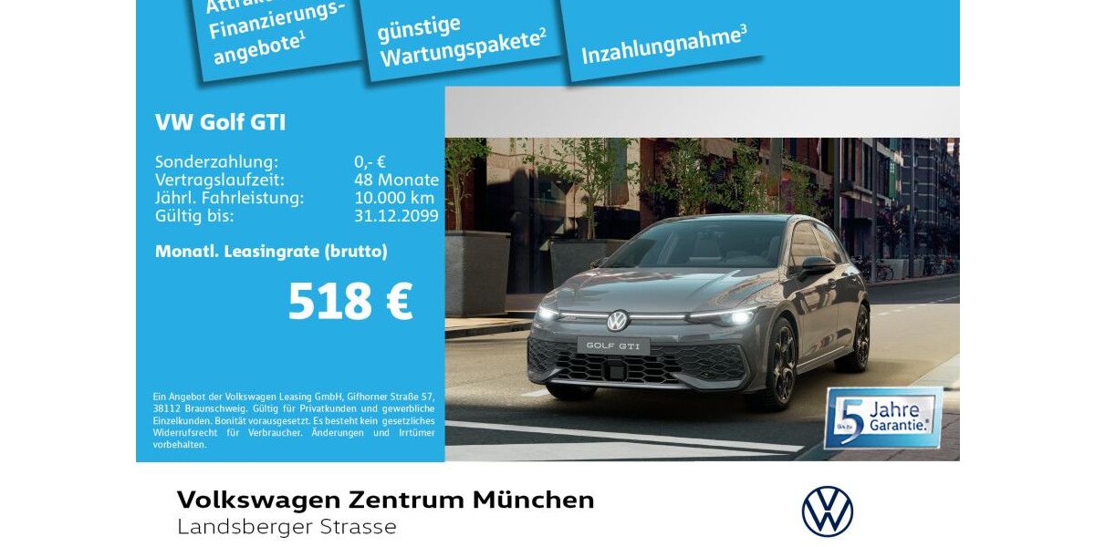 VW Golf 3.000 km 44.479 &euro; München 80687