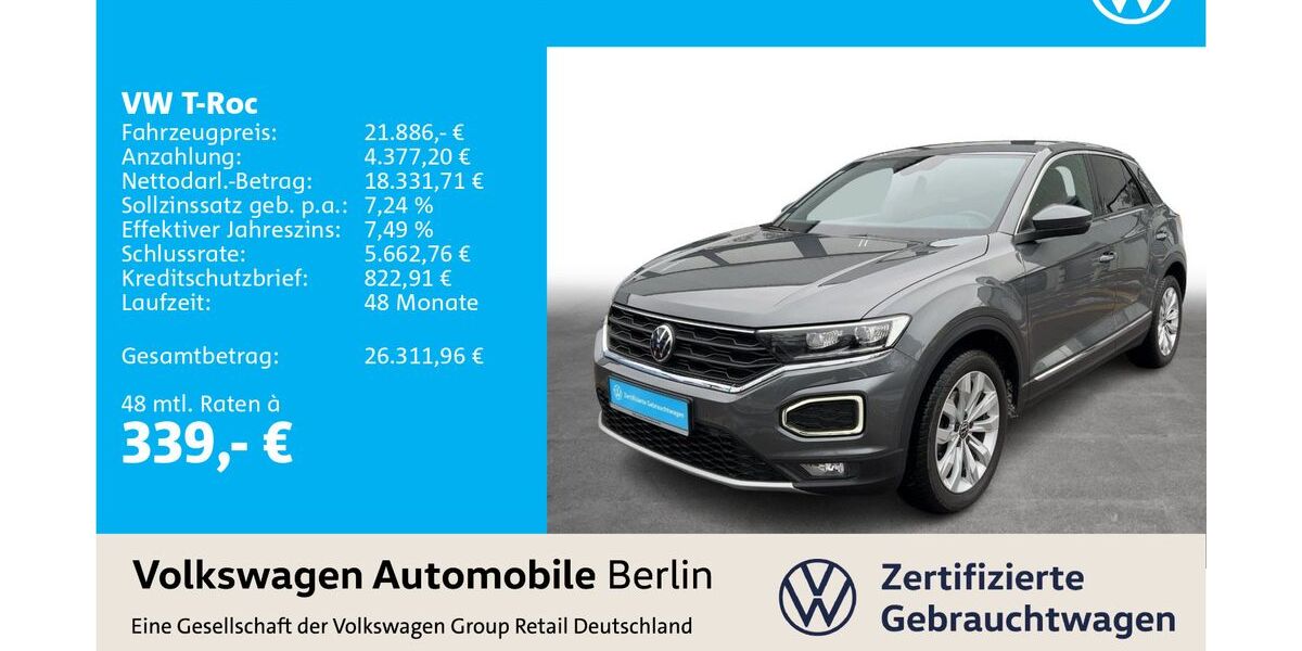 VW T-Roc 58.210 km 21.886 &euro; Berlin 12681