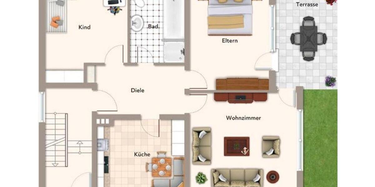 Erdgeschoßwohnung Sohren - 3 Zimmer, 98 m&sup2;, 890&euro; | Angebot:26405780