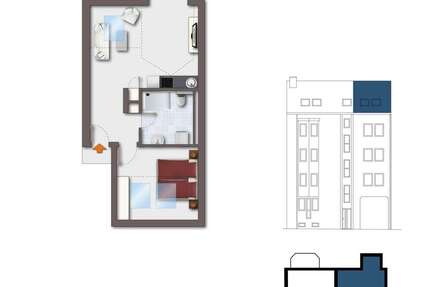 Wohnung zum Mieten in Saarbrücken 350 € 40.47 m² 2 zimmer
