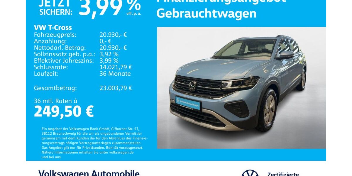 VW T-Cross 5.185 km 20.530 &euro; Stuttgart-Feuerbach 70469