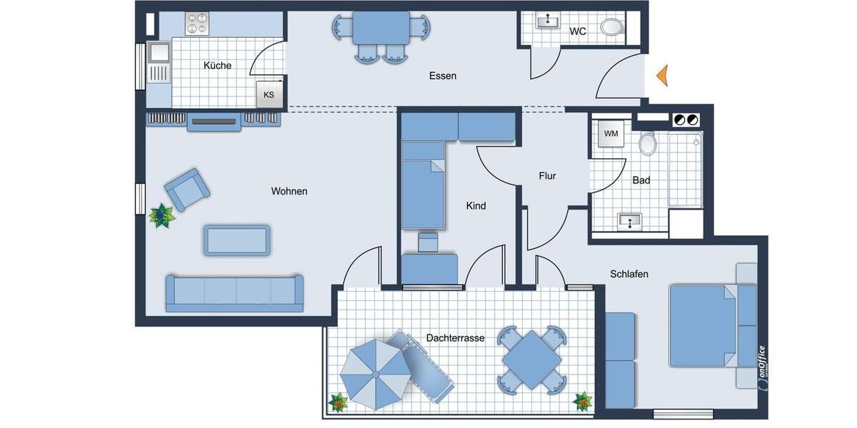 Dachgeschoßwohnung Kyritz - 3 Zimmer, 86 m&sup2;, 730&euro; | Angebot:25043468