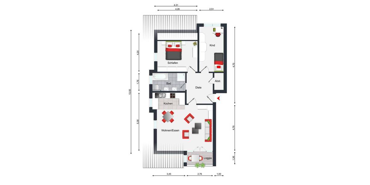 Etagenwohnung Hockenheim - 250.000&euro; | Angebot:26376908