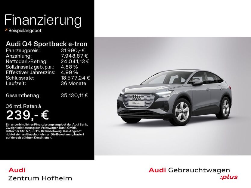Audi Q4 e-tron 35.926 km 31.990 € Hofheim 65719