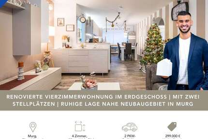 Wohnung Murg Niederhof - 4 Zimmer, 87 m&sup2;, 299.000&euro; | Angebot:24400112