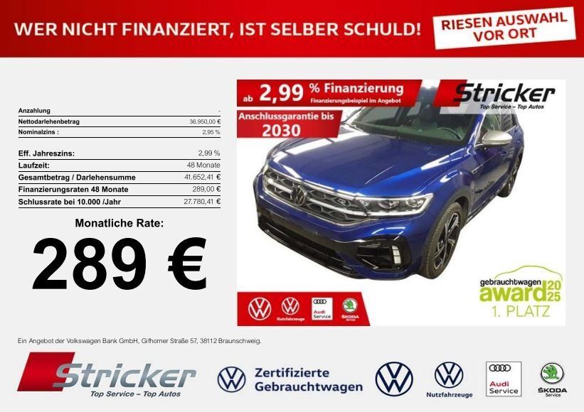 VW T-Roc 14.330 km 36.949 € Detmold 32760