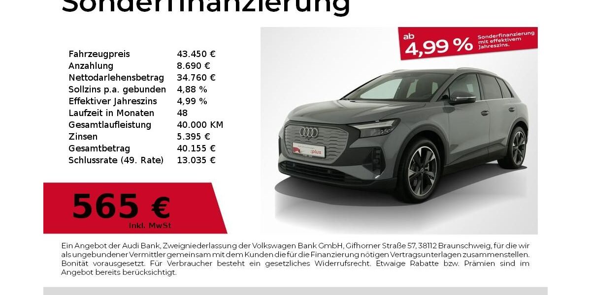 Audi Q4 e-tron 7.494 km 43.450 € Nürnberg 90441