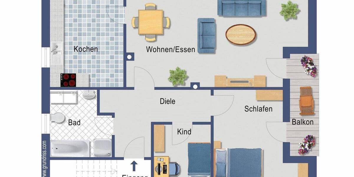 Etagenwohnung Ried - 3 Zimmer, 78 m&sup2;, 850&euro; | Angebot:26054944