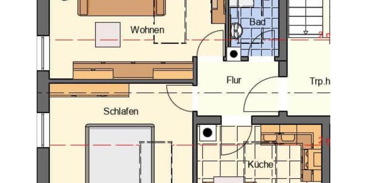 Dachgeschoßwohnung Bergrheinfeld - 2 Zimmer, 50 m&sup2;, 600&euro; | Angebot:26250527