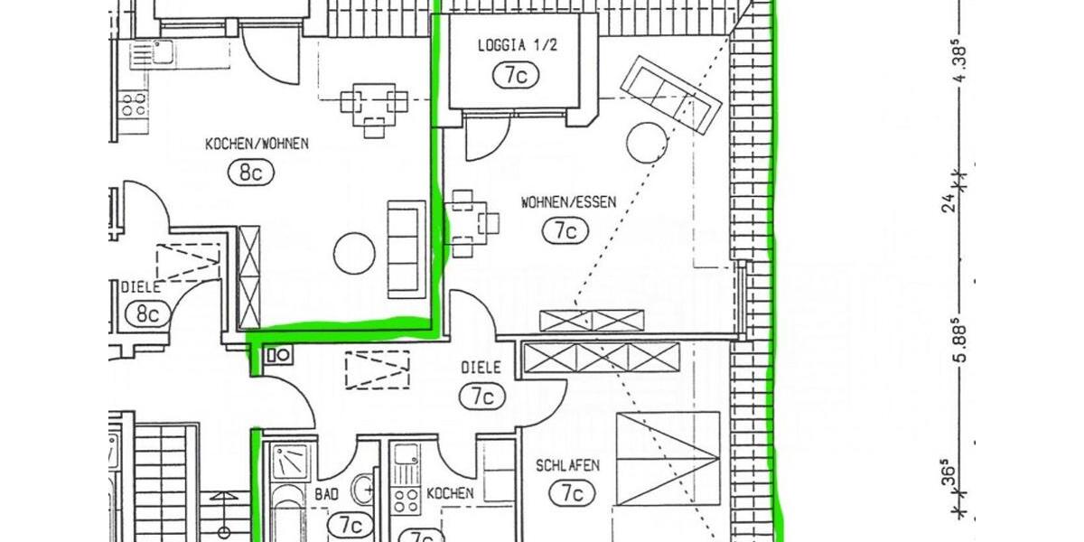 Dachgeschoßwohnung Buchloe - 3 Zimmer, 66 m&sup2;, 325.000&euro; | Angebot:25405621
