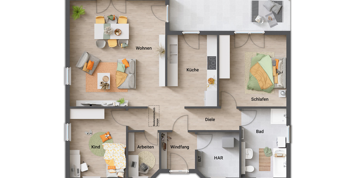 Bungalow Tunzenhausen Tunzenhausen - 4 Zimmer, 108 m&sup2;, 341.620&euro; | Angebot:25802714