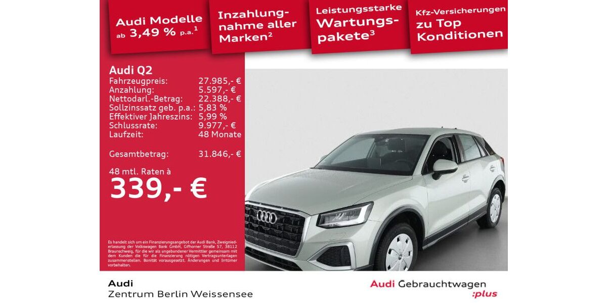 Audi Q2 6.673 km 27.985 &euro; Berlin 13088