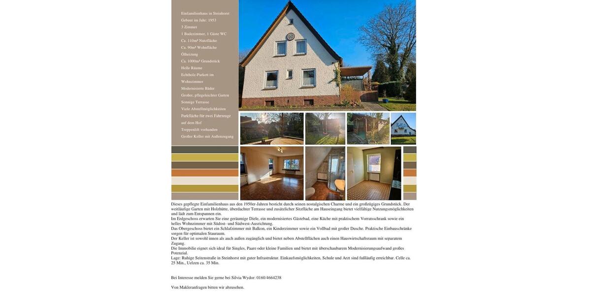 Einfamilienhaus Steinhorst - 3 Zimmer, 90 m&sup2;, 225.000&euro; | Angebot:27084194