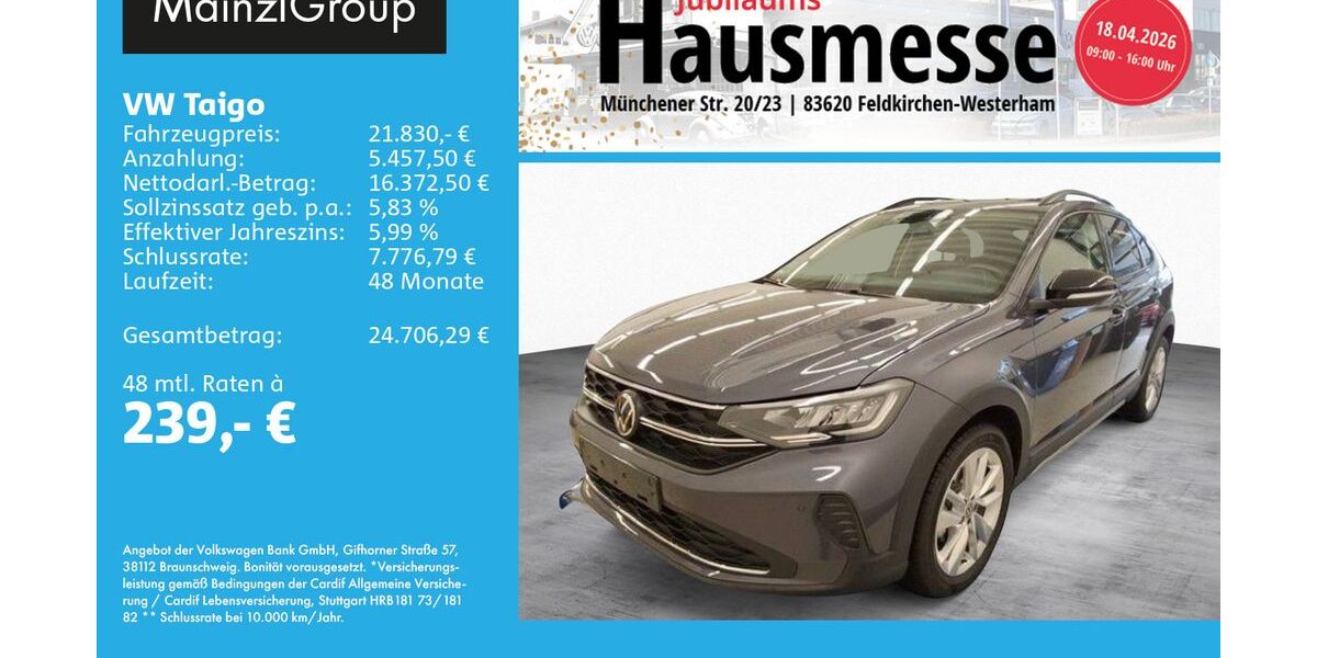 VW Taigo 2.850 km 21.830 &euro; Feldkirchen/Westerham 83620