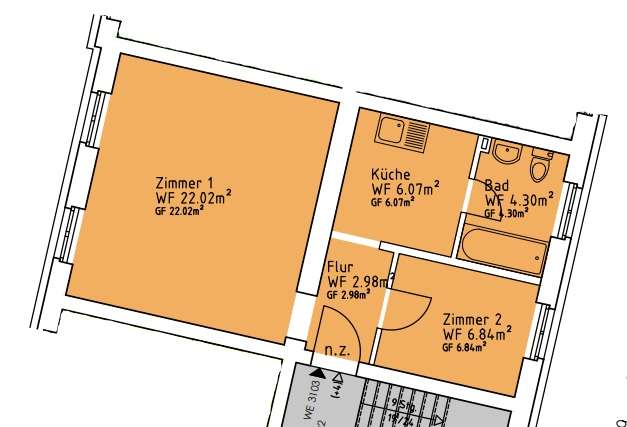 Etagenwohnung Mittenwalde - 2 Zimmer, 43 m&sup2;, 516&euro; | Angebot:26398839