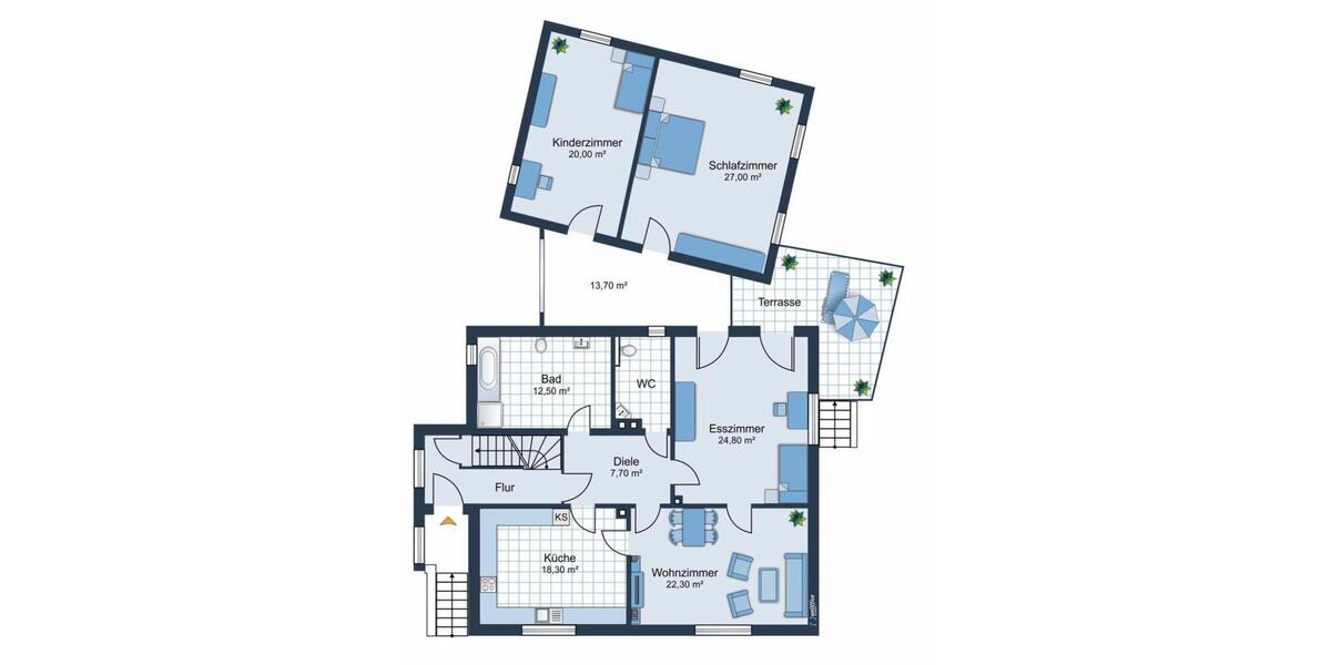 Erdgeschoßwohnung Niedernhausen - 4 Zimmer, 155 m&sup2;, 683.000&euro; | Angebot:26807020