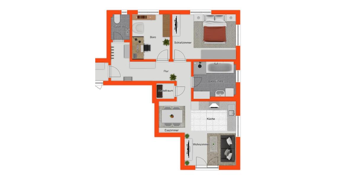 Etagenwohnung Roding - 3 Zimmer, 81 m&sup2;, 850&euro; | Angebot:26068849