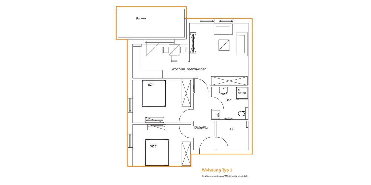 Erdgeschoßwohnung Korswandt - 3 Zimmer, 80 m&sup2;, 757&euro; | Angebot:26096253