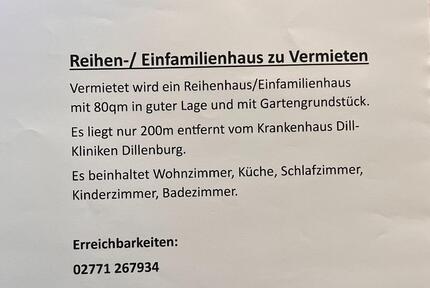 Schönes Reihen-Einfamilienhaus mit Garten, Terrasse, Badewanne