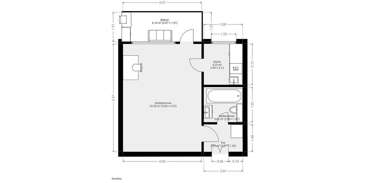 Etagenwohnung Meerbusch Strümp - 1 Zimmer, 35 m&sup2;, 125.000&euro; | Angebot:24776221