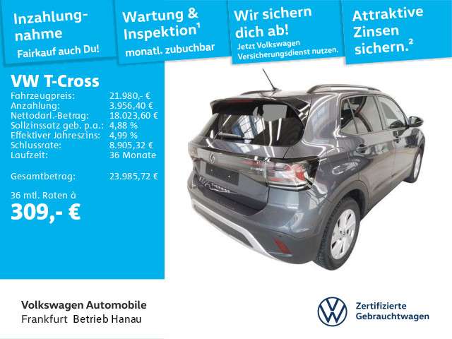 VW T-Cross 6.283 km 21.980 &euro; Hanau 63452