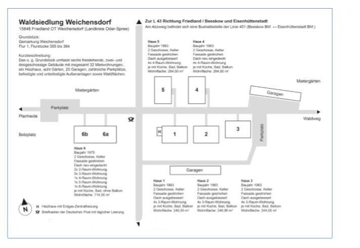 Etagenwohnung Beeskow - 3 Zimmer, 60 m&sup2;, 479&euro; | Angebot:26399458