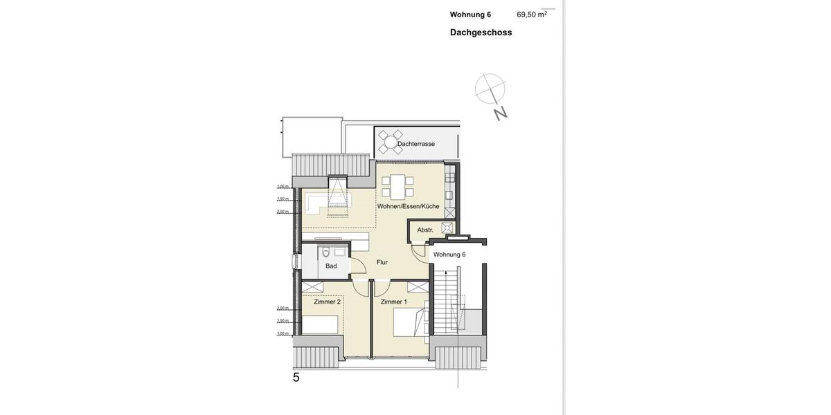 Dachgeschoßwohnung Ostbevern - 3 Zimmer, 70 m&sup2;, 598&euro; | Angebot:26313864
