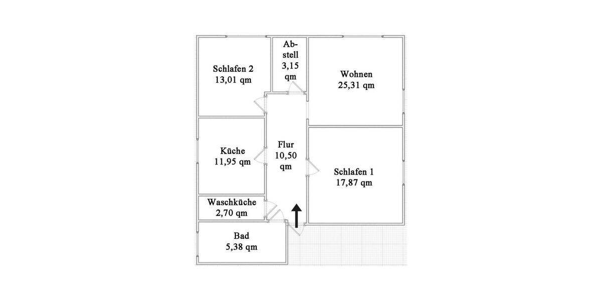 Erdgeschoßwohnung Simmern/Hunsrück Hunsrück - 3 Zimmer, 90 m&sup2;, 189.800&euro; | Angebot:23840992