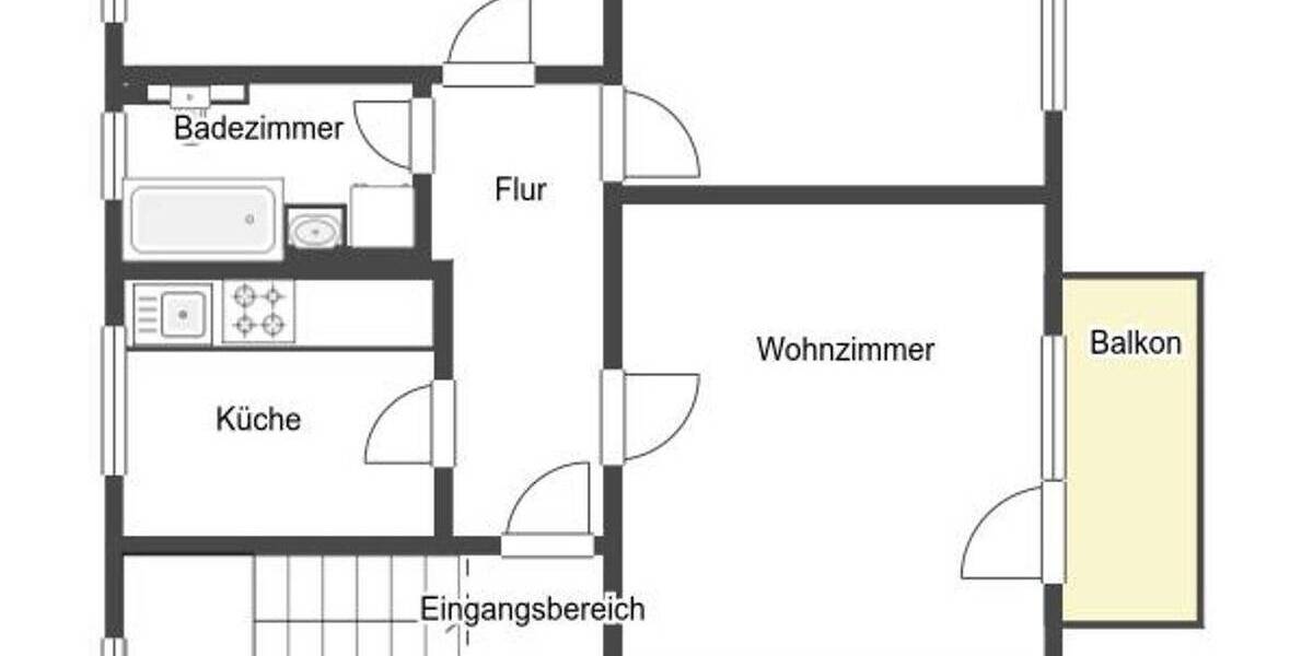 Etagenwohnung Rheinsberg - 3 Zimmer, 65 m&sup2;, 97.500&euro; | Angebot:26789891